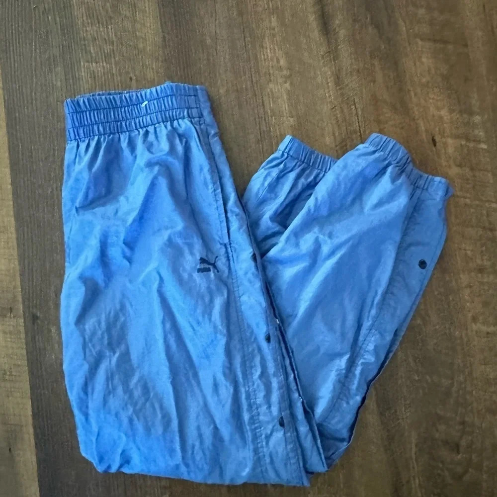 Puma Men's Light Blue Snap-Button Jogger Pants - Picture 4 of 8